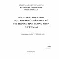 Đặc trưng của nền kinh tế thị trường định hướng xã hội chủ nghĩa ở Việt Nam