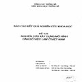 Nghiên cứu xây dựng mô hình dân số - việc làm ở Việt Nam