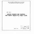 Hoàn thiện hệ thống tổ chức dịch vụ việc làm