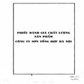 Phụ lục 5: Phiếu đánh giá chất lượng sản phẩm