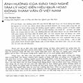 Ảnh hưởng của đào tạo nghề tâm lý học đến hiệu quả hoạt động tham vấn ở Việt Nam