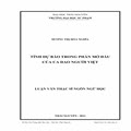 Tính dự báo trong phần mở đầu của ca dao người Việt