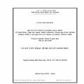 Quản lý chất lượng dạy học ở các trường THPT tỉnh Quảng Ninh theo tiếp cận quản lý chất lượng tổng thể