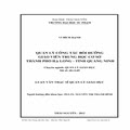 Quản lý công tác bồi dưỡng giáo viên trung học cơ sở thành phố Hạ Long - tỉnh Quảng Ninh