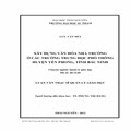 Biện pháp phát triển đội ngũ cán bộ quản lý trường Trung học cơ sở huyện Yên Phong, tỉnh Bắc Ninh