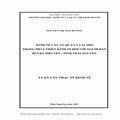 Kinh tế cây ăn quả và vai trò trong phát triển Kinh tế đối với người dân huyện Phổ Yên - tỉnh Thái Nguyên