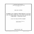 Nghiên cứu trồng mới trong cải tạo các nương chè già, cằn cỗi tại huyện Chợ mới, tỉnh Bắc Kạn