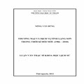 Thương mại và dịch vụ tỉnh Lạng Sơn trong thời kỳ đổi mới (1986-2010)