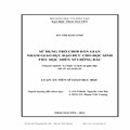 Sử dụng trò chơi dân gian nhằm giáo dục đạo đức cho học sinh tiểu học miền núi Đông Bắc