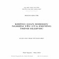 Không gian Sobolev nghiệm yếu của phương trình Elliptic