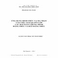 Ứng dụng định thức và ma trận vào việc giải quyết lớp các bài toán chứng minh đẳng thích và bất đẳng thức