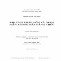 Phương pháp dồn và giảm biến trong bất đẳng thức