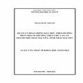 Quản lý hoạt động dạy học theo hướng phân hóa ở trường THCS Chu Vân An Thành phố Thái Nguyên, Tỉnh Thái Nguyên