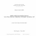 Biến đổi Fourier phân và ứng dụng trong cơ học lượng tử