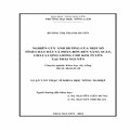 Nghiên cứu ảnh hưởng của một số tính chất đất và phân bón đến năng suất, chất lượng giống chè Kim Tuyên tại Thái Nguyên