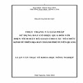 Thực trạng và giải pháp sử dụng đất có hiệu quả đối với diện tích đất đã giao cho các tổ chức kinh tế trên địa bàn thành phố Tuyên Quang