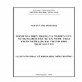 Đánh giá hiện trạng và nghiên cứu sử dụng bèo tây xử lý nước thải chăn nuôi lợn tại thành phố Thái Nguyên