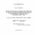 Đánh giá kết quả chuyển mục đích sử dụng từ đất nông nghiệp sang đất phi nông nghiệp trên địa bàn huyện Thanh Liêm, tỉnh Hà Nam giai đoạn 2006-2010