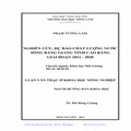 Nghiên cứu, dự báo chất lượng nước sông Bằng Giang tỉnh Cao Bằng giai đoạn 2011-2020