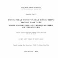 Đồng nhất thức và bất đẳng thức trong tam giác