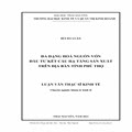 Đa dạng hóa nguồn vốn đầu tư kết cấu hạ tầng sản xuất trên địa bàn tỉnh Phú Thọ