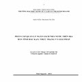 Phân cấp quản lý ngân sách nhà nước trên địa bàn tỉnh Bắc Kạn: thực trạng và giải pháp