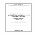 Tác động của đầu tư công đến tăng trưởng kinh tế của tỉnh Thái Nguyên