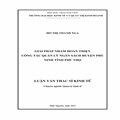 Giải pháp nhằm hoàn thiện công tác quản lý ngân sách huyện Phù Ninh tỉnh Phú Thọ