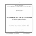 Phân cụm dữ liệu cho nhận dạng ảnh sử dụng mạng nơron