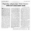 	Nguồn nhân lực Việt Nam - vấn đề còn nan giải