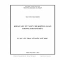 Khảo sát từ ngữ chỉ không gian trong thơ Tố Hữu