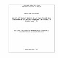 Quản lý hoạt động đào tạo nghề tại Trường Cao đẳng Kinh tế - Kỹ thuật Thái Nguyên