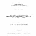 Sự đa dạng các loài ếch nhái ở khu bảo tồn thiên nhiên tây Yên Tử và các giải pháp bảo tồn