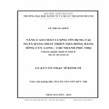 Nâng cao chất lượng tín dụng tại Ngân hàng phát triển nhà đồng bằng sông Cửu Long - Chi nhánh Phú Thọ