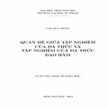 Quan hệ giữa tập nghiệm của đa thức và tập nghiệm của đa thức đạo hàm