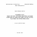 Nghiên cứu một số yếu tố môi trường xã hội liên quan tới ung thư cổ tử cung tại một số tỉnh phía Bắc