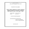 	Thực hiện nhiệm vụ quốc phòng trong những năm đầu thời kỳ đổi mới ở Việt Nam (1986 - 1996)