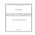 Nguồn nhân lực cho công nghiệp hóa, hiện đại hóa gắn với phát triển kinh tế tri thức ở tỉnh Thừa Thiên Huế hiện nay