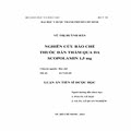 	Nghiên cứu bào chế thuốc dán thấm qua da scopolamin 1,5 mg