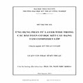 Ứng dụng phần tử layer-wise trong các bài toán cơ học kết cấu dạng tấm composiet lớp