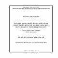 Vốn tín dụng ngân hàng đối với sự phát triển kinh tế hộ trên địa bàn huyện Đại Từ tỉnh Thái Nguyên