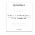 Pháp luật về sử dụng các công cụ kinh tế trong bảo vệ môi trường ở Việt Nam hiện nay