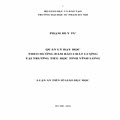 Quản lý dạy học theo hướng đảm bảo chất lượng tại trường tiểu học tỉnh Vĩnh Long