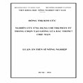 Nghiên cứu ứng dụng chỉ thị phân tử trong chọn tạo giống lúa Bắc Thơm 7 chịu mặn