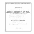 Giáo dục đào tạo với việc phát triển nguồn nhân lực chất lượng cao ở Việt Nam hiện nay