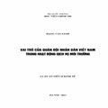 Vai trò của quân đội nhân dân Việt Nam trong hoạt động dịch vụ môi trường