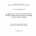 Nghiên cứu nâng cao chất lượng bộ điều khiển mờ ứng dụng cho đối tượng công nghiệp