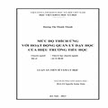 Mức độ thích ứng với hoạt động quản lý dạy học của hiệu trưởng tiểu học