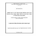 Thiết kế và sử dụng hệ thống bài tập trong dạy học học phần giáo dục học ở trường đại học