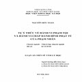 Tự ý thức về hành vi phạm tội và hành vi chấp hành hình phạt tù của phạm nhân